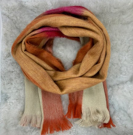 Woven Baby Alpaca Scarf - Autumn Haze