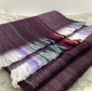 Woven Baby Alpaca Scarf - Blackberry Cordial