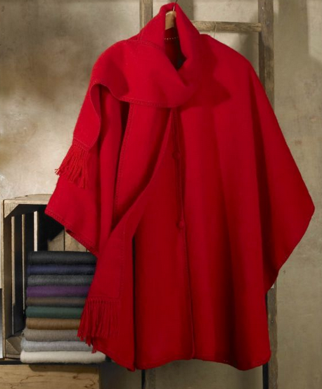 Cape with Attached Scarf - 3 colors!