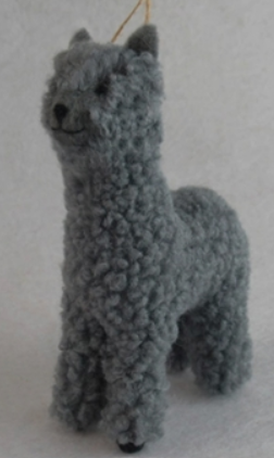 Felted Alpaca 5" with Hat