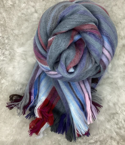 Woven Baby Alpaca Scarf - Fireworks