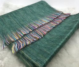 Woven Baby Alpaca Scarf - Forest Glen