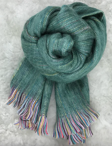 Woven Baby Alpaca Scarf - Forest Glen