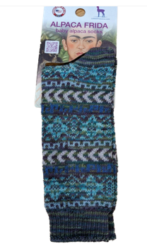 Jacquard Frida Blue Socks