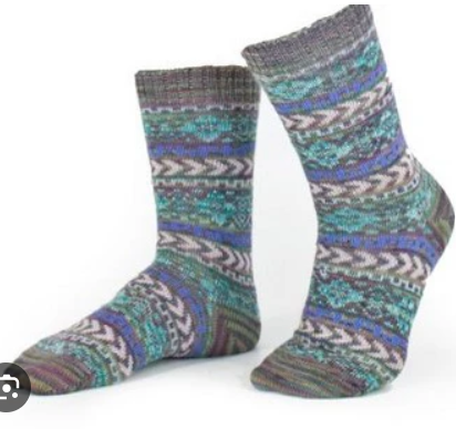 Jacquard Frida Socks - Blue