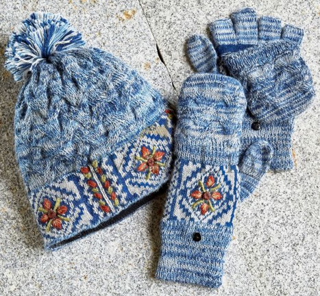Frosty Mosaic Fleece Lined Hat