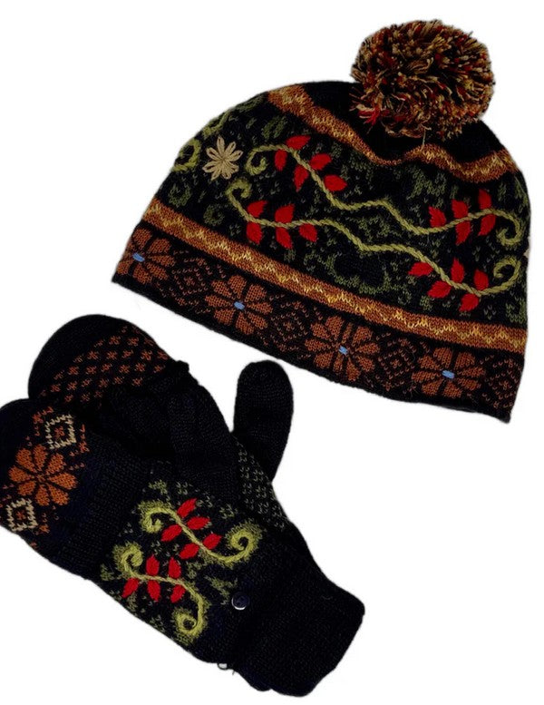 Marianna Fleece Lined Glittens - Amber