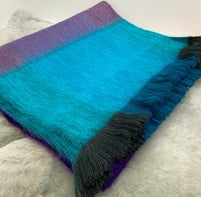 Woven Baby Alpaca Scarf - Midnight Fjord