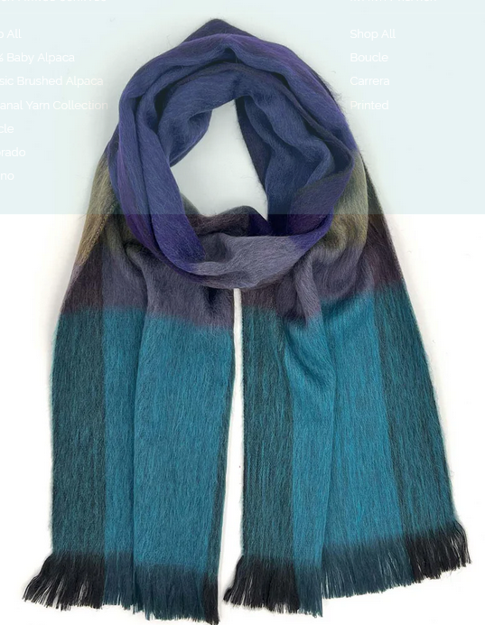 Shupaca - Alpaca Plaid Scarf - Nightfall