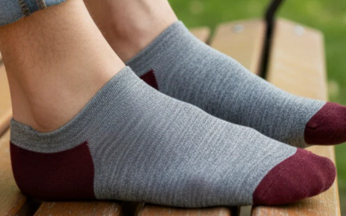 No Show Baby Alpaca Socks - Wine