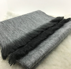 Woven Baby Alpaca Scarf - Smokey Grey
