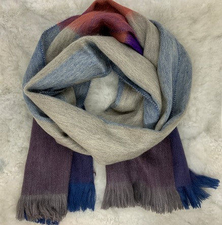 Woven Baby Alpaca Scarf - Stormy Glen