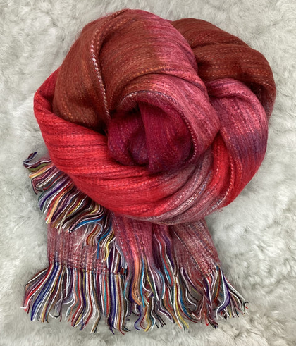 Woven Baby Alpaca Scarf - Sugar Maple