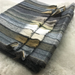 Woven Baby Alpaca Scarf - Winter Smoke
